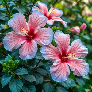 Гибискус садовый Тропикал Сан купить по цене от 293р. в интернет-магазине «Посадика» с доставкой почтой в в Катав-Ивановске и по всей России – [изображение №1].