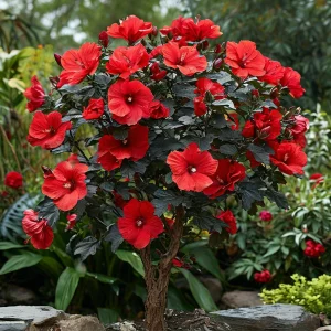 Гибискус Миднайт Роуз купить по цене от 269р. в интернет-магазине «Посадика» с доставкой почтой в в Катав-Ивановске и по всей России – [изображение №1].