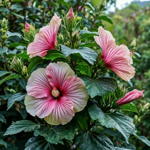 Гибискус Иден Бьюти купить по цене от 460р. в интернет-магазине «Посадика» с доставкой почтой в в Катав-Ивановске и по всей России – [изображение №1].