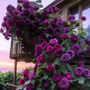 Роза Плетистая Плум Пэшн купить по цене от 610р. в интернет-магазине «Посадика» с доставкой почтой в в Катав-Ивановске и по всей России – [изображение №1].